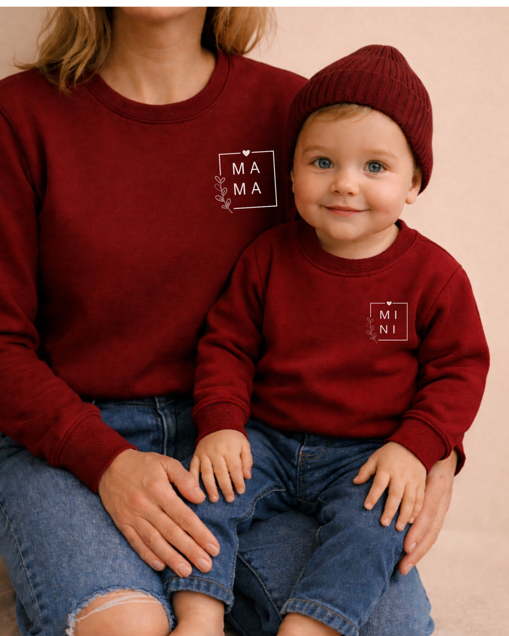 Mama Oversize Sweatshirt mit „Mama“-Schriftzug auf der Brust