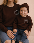 Oversize Mama und Mini Pullover im ruhigen minimalistischen Design