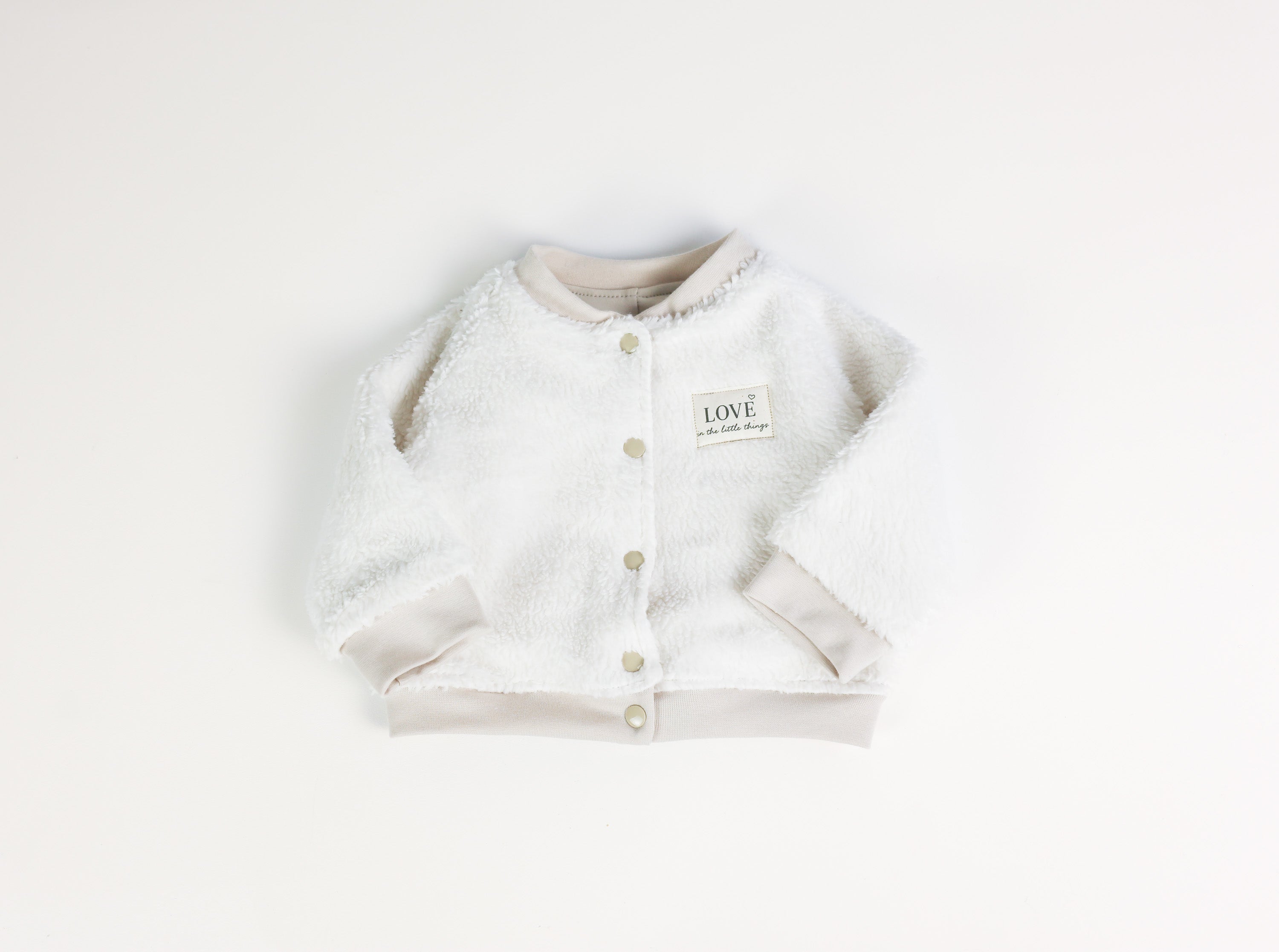 Baby Teddy Collegejacke in Ecru von VOODULU
