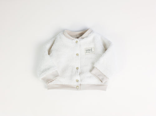 Baby Teddy Collegejacke in Ecru von VOODULU
