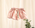Orange weiß gestreifte Baby Shorts aus Jersey mit elastischem Bund
