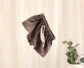 Braune Baby Shorts aus Musselin mit Kordel und elastischem Bund