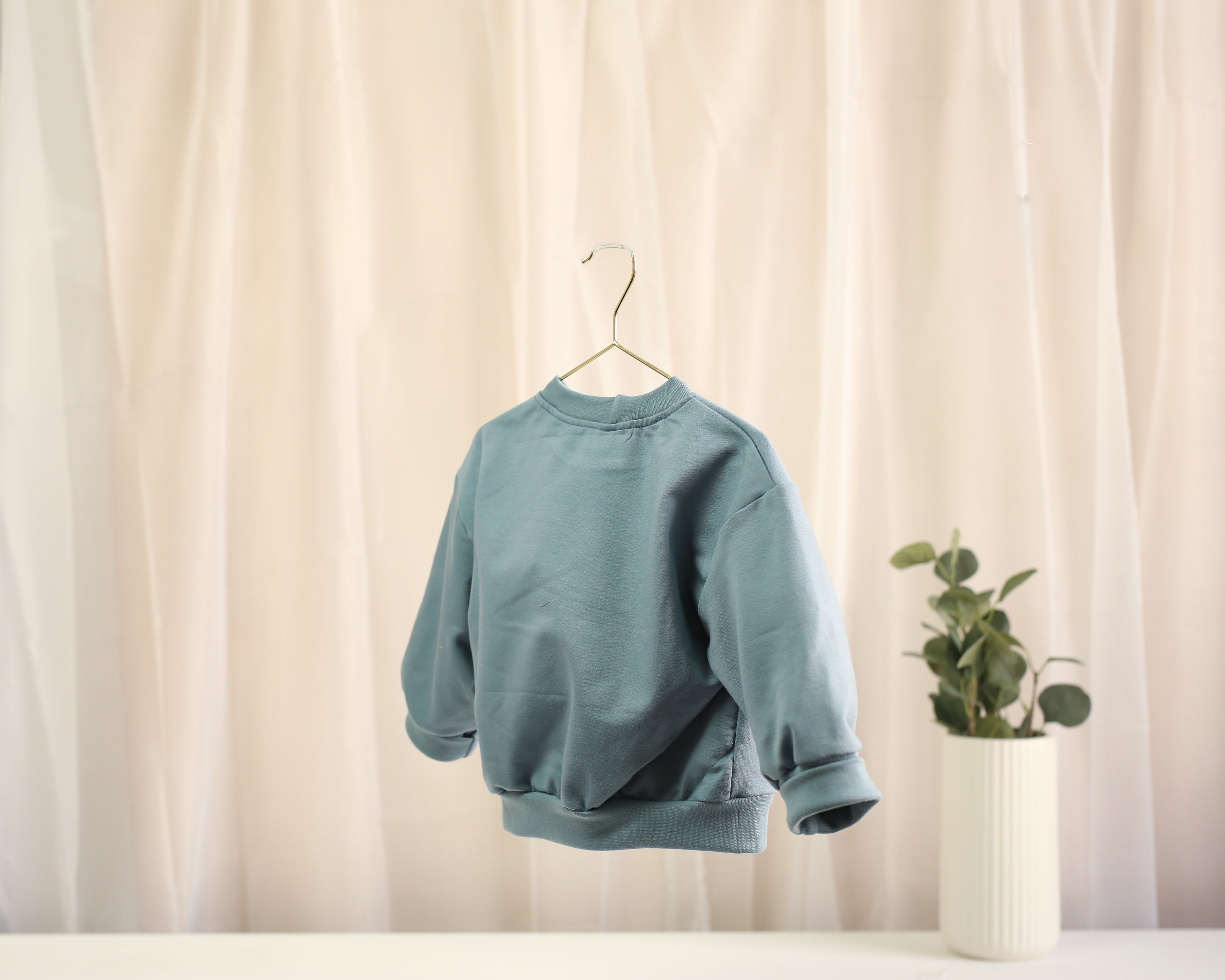 Oversize Pullover personalisiert – Dusty Blue