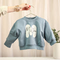 Baby Pullover personalisiert in Dusty Blue mitwachsend von VOODULU