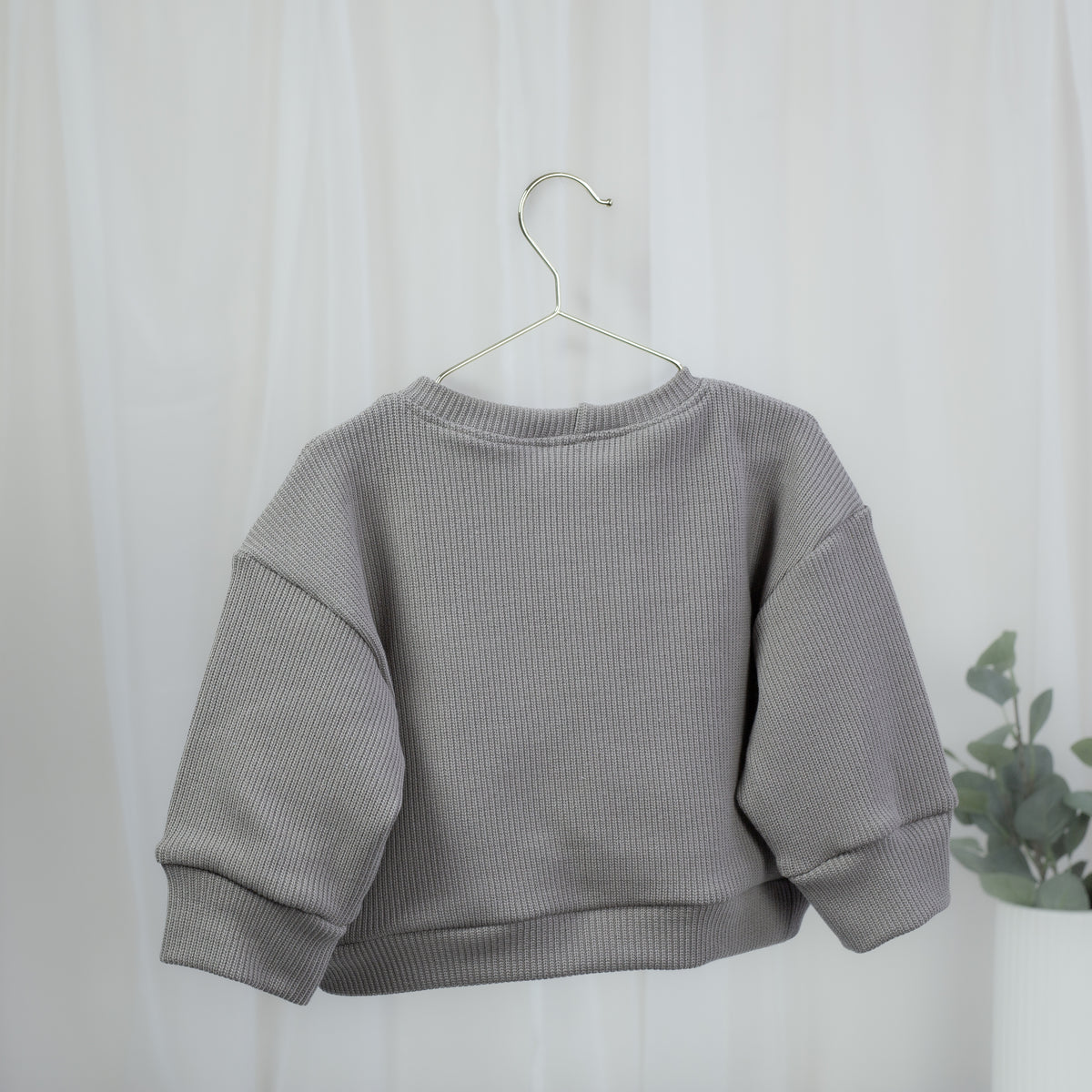Oversize-Strickpullover – Taupe