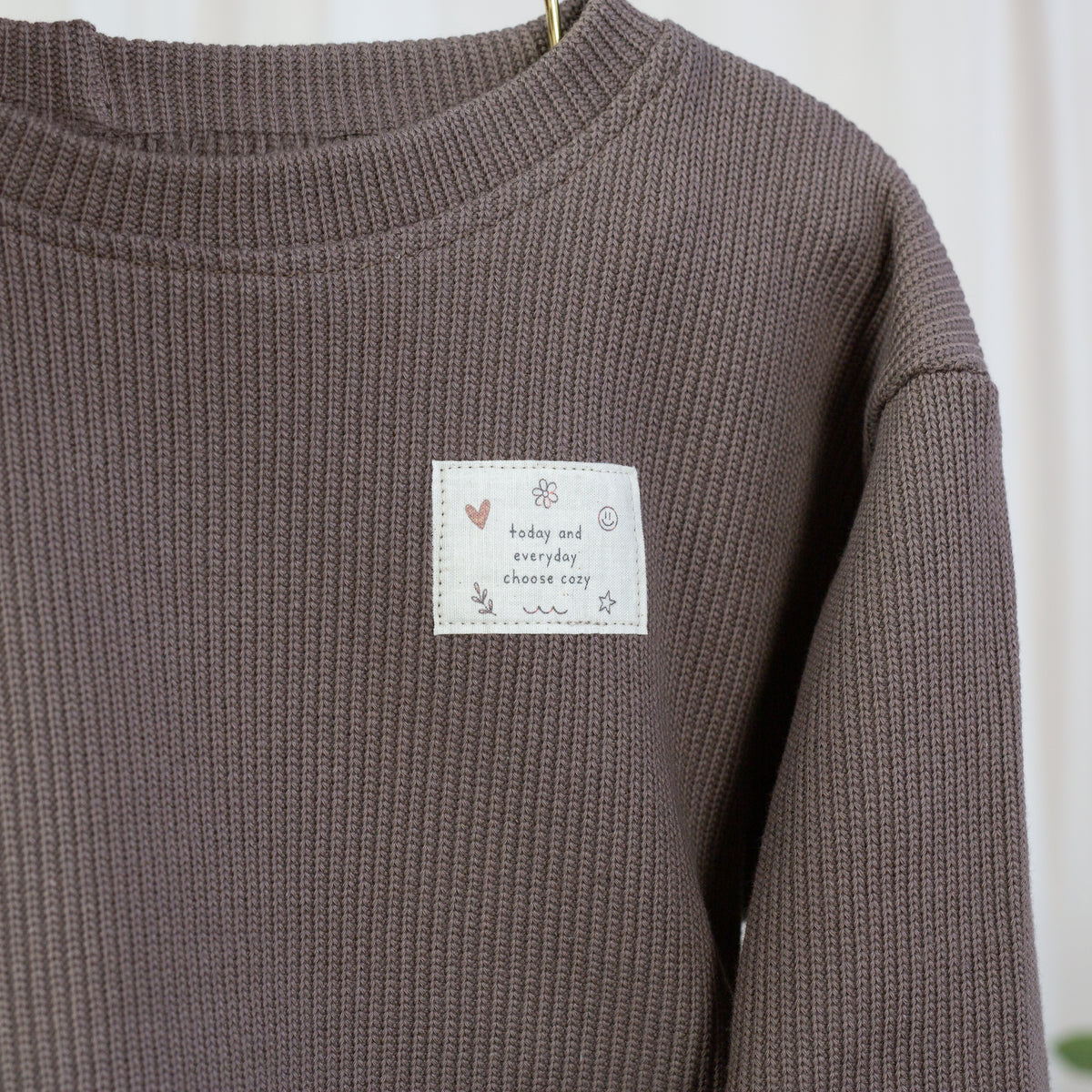 Mitwachsender Strickpullover – Schokobraun