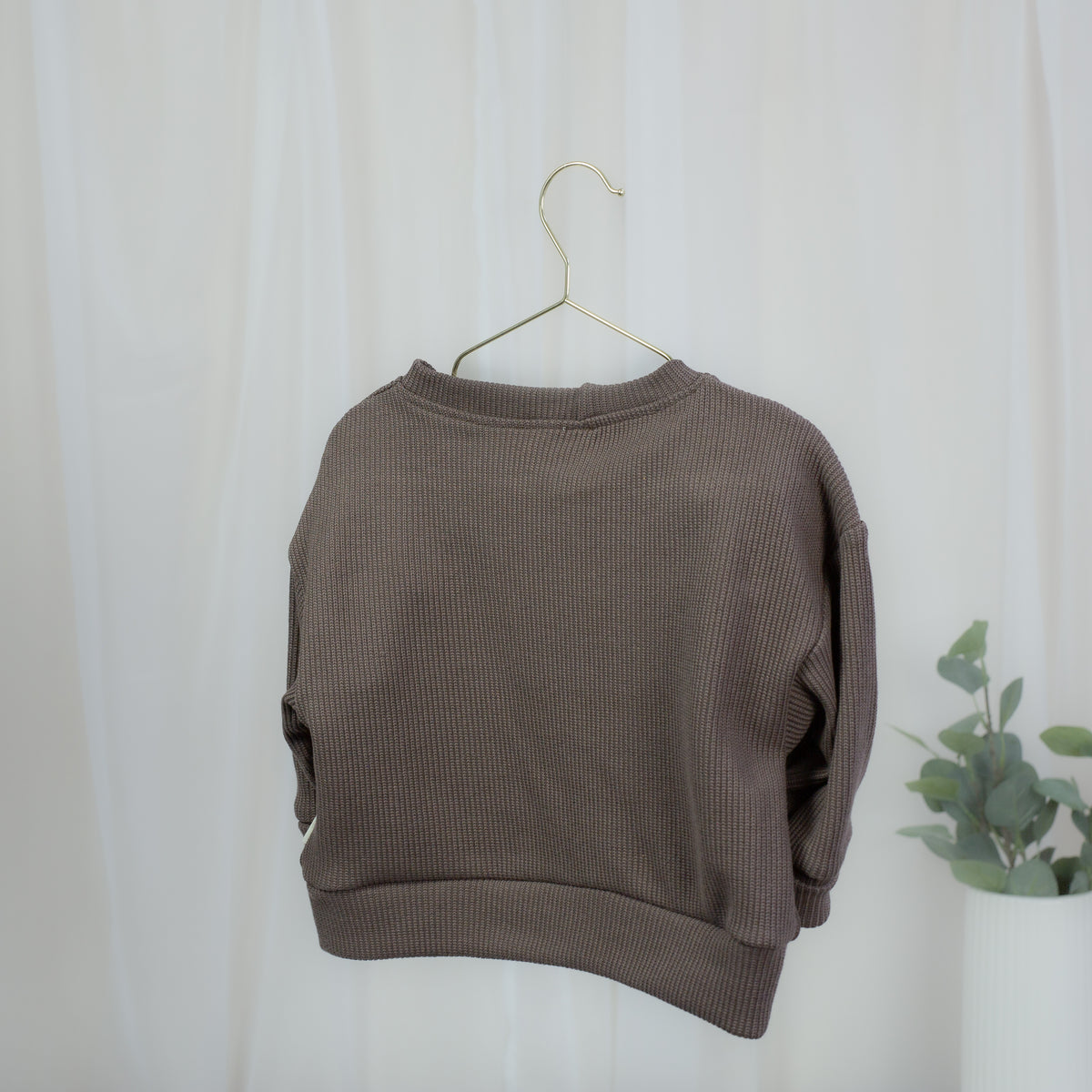 Mitwachsender Strickpullover – Schokobraun