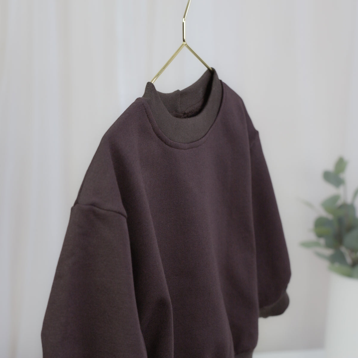 Personalisiertes Oversize-Sweatshirt – Schokobraun