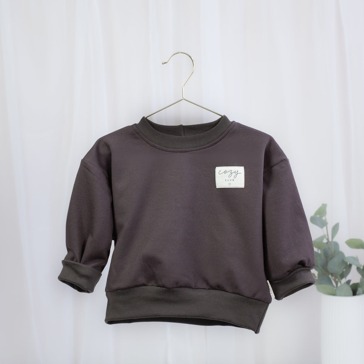 Cozy Club Oversize-Sweatshirt – Schokobraun