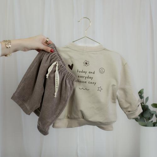 Choose Cozy Set – Beige/Hellbraun