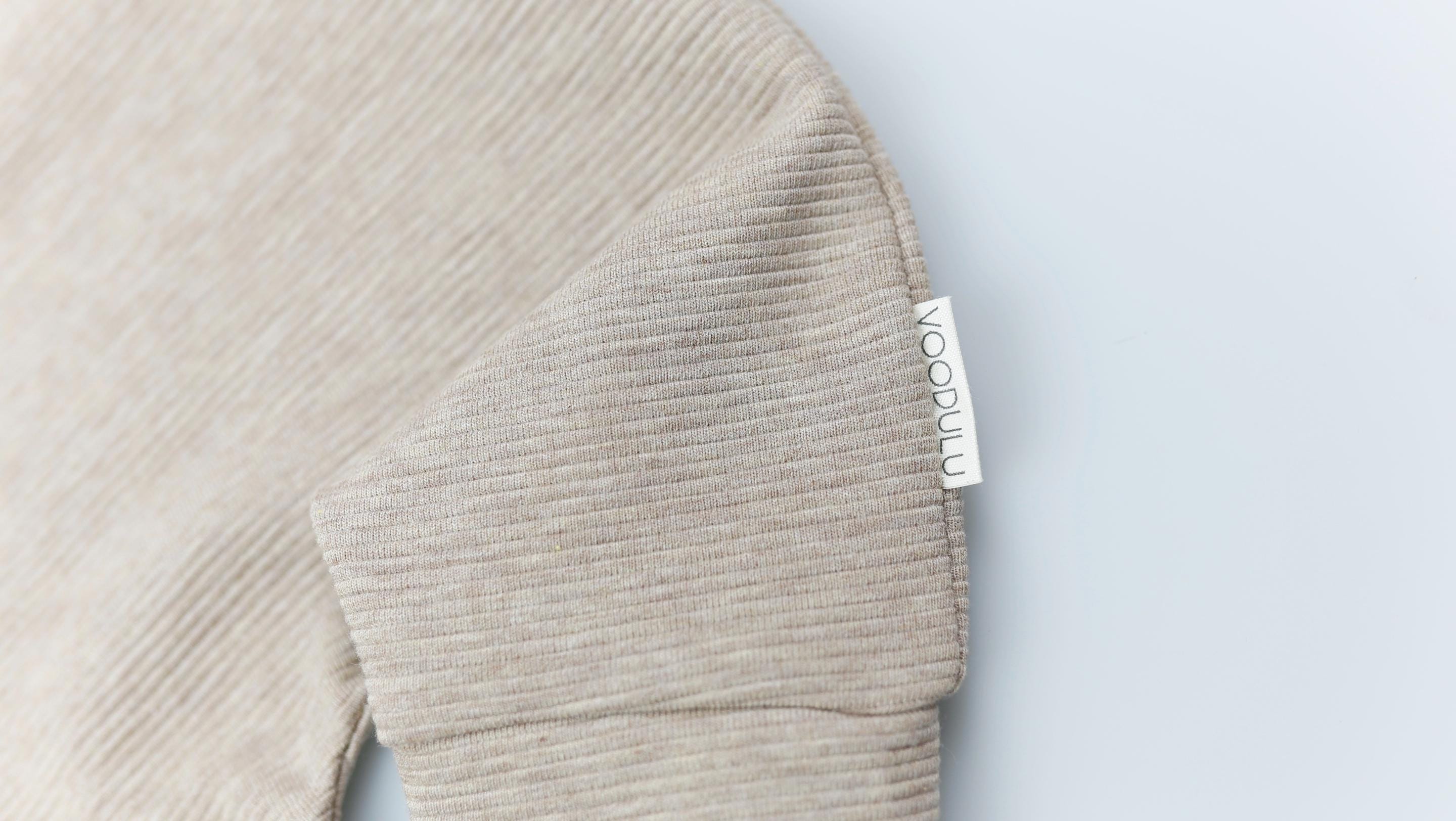 Rib-Jersey Stoff in Beige für Baby Latzhose
